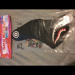 Bape A Bathing Ape Black Shark Mask NWT